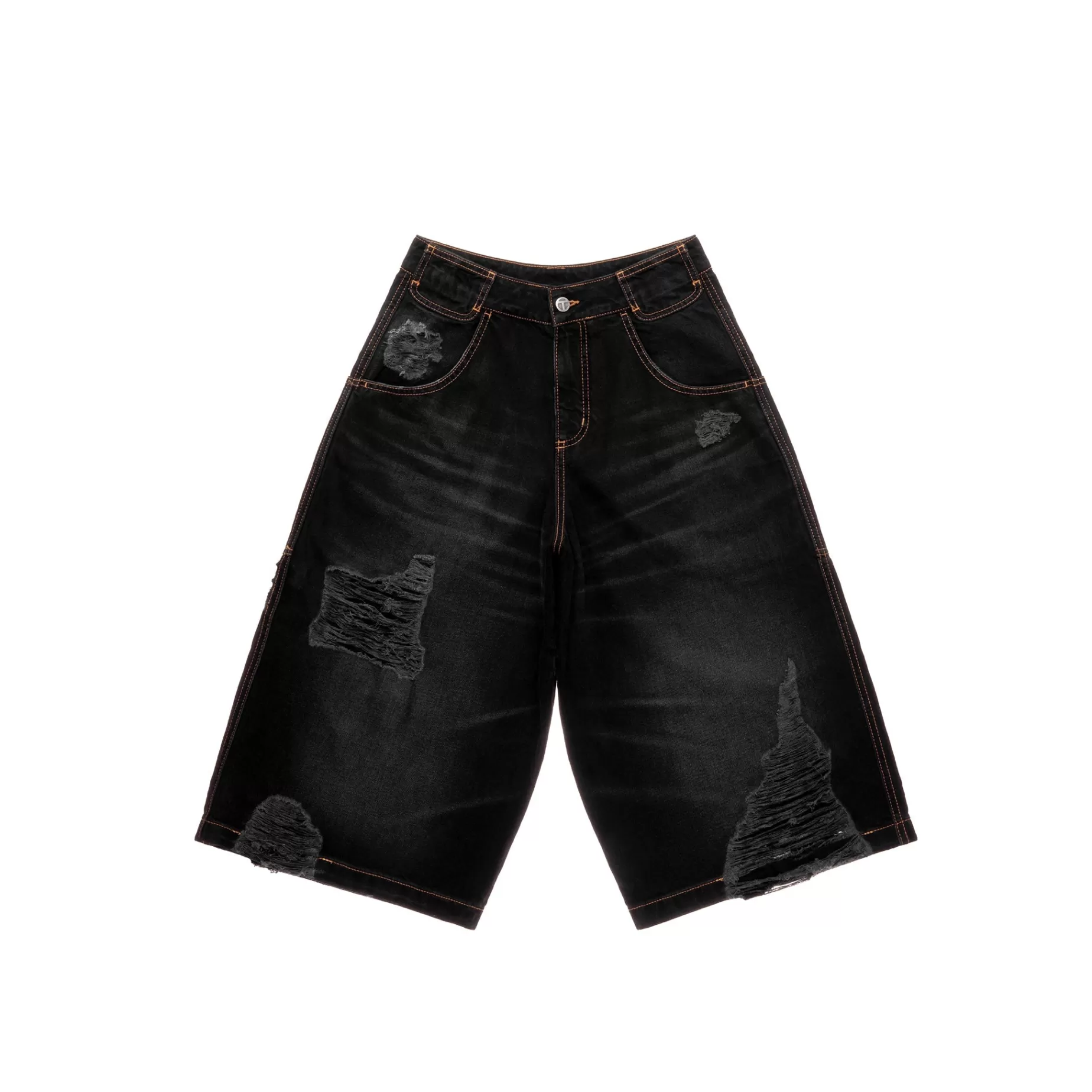 Baggy Jean Short - Distressed Black^Telfar Outlet