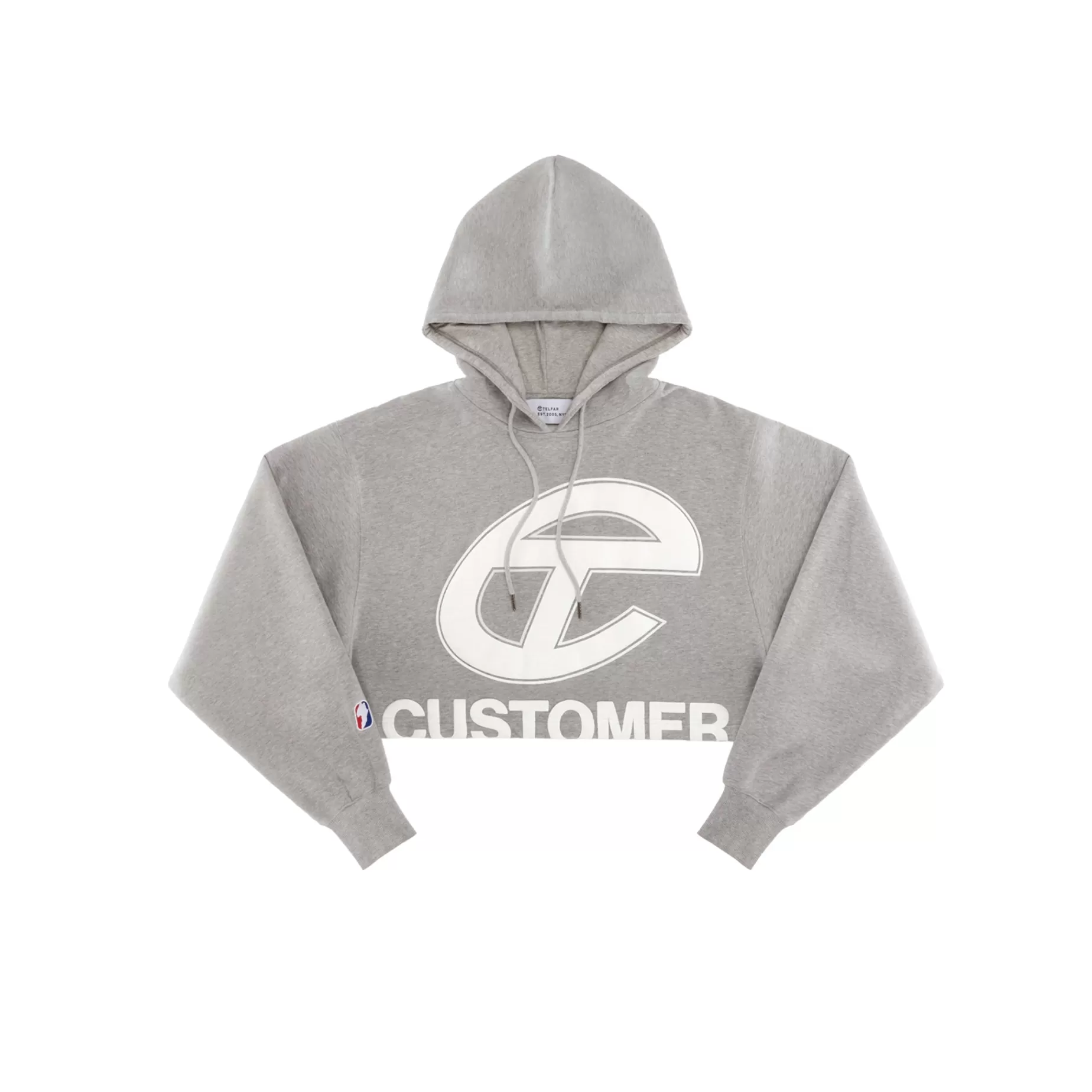 Crop Hoodie - Heather Grey^Telfar Fashion