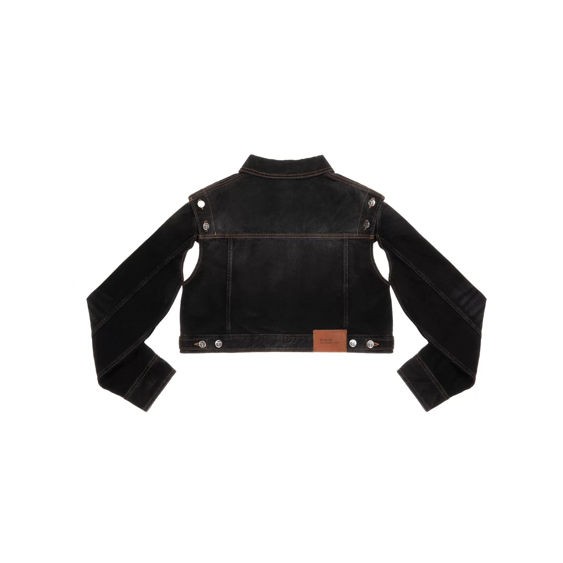 Cropped Detachable Jean Jacket - Black^Telfar Store