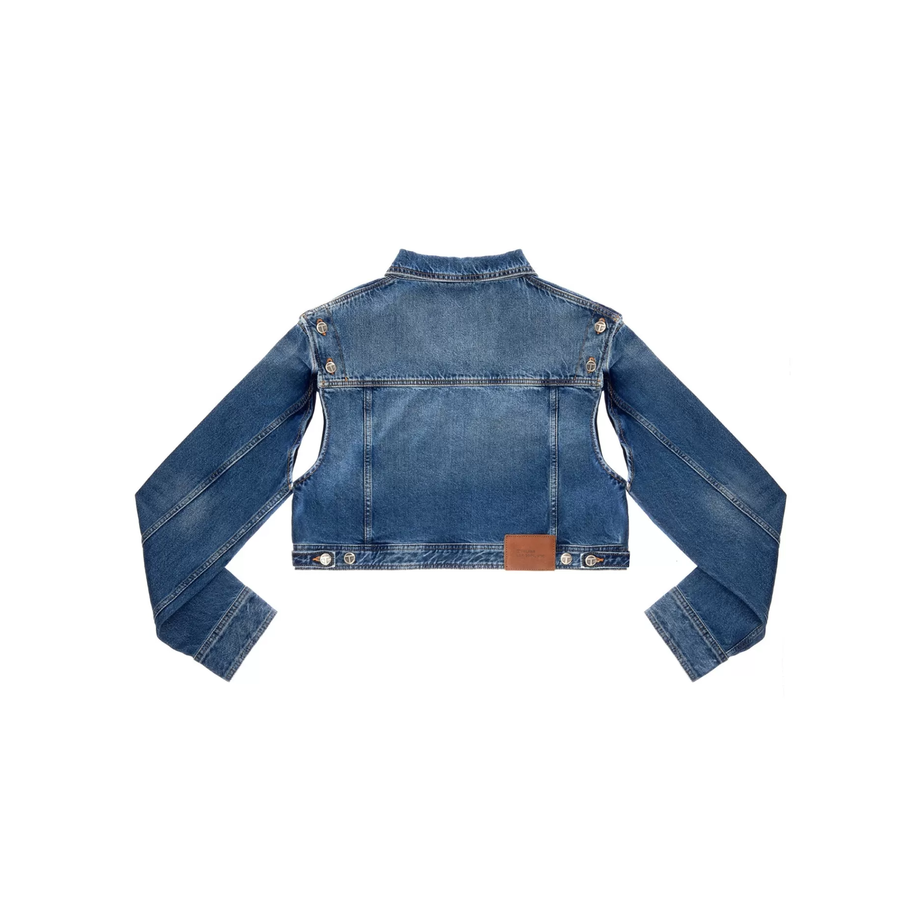 Cropped Detachable Jean Jacket - Blue^Telfar Cheap