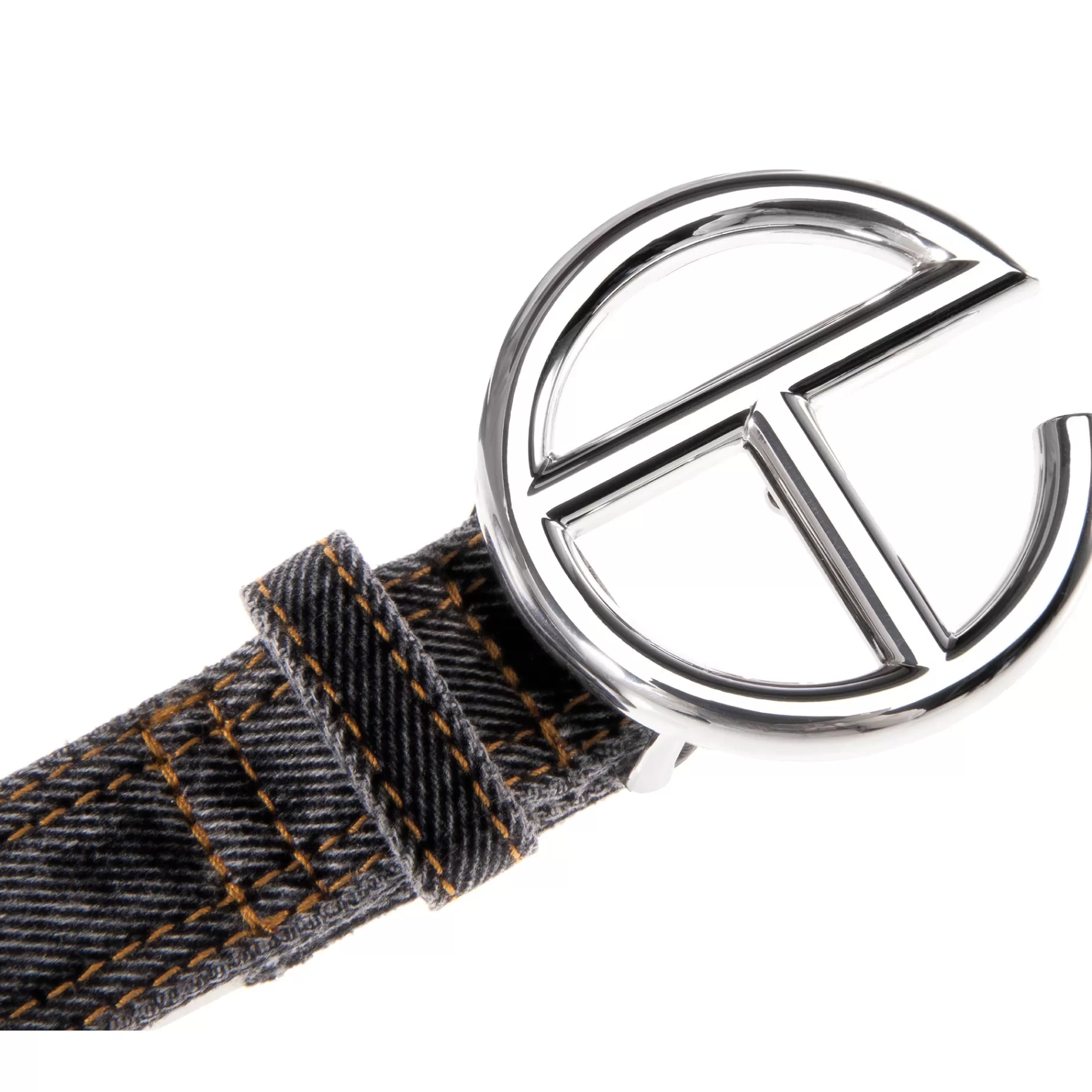 Denim Logo Belt - Black^Telfar Clearance