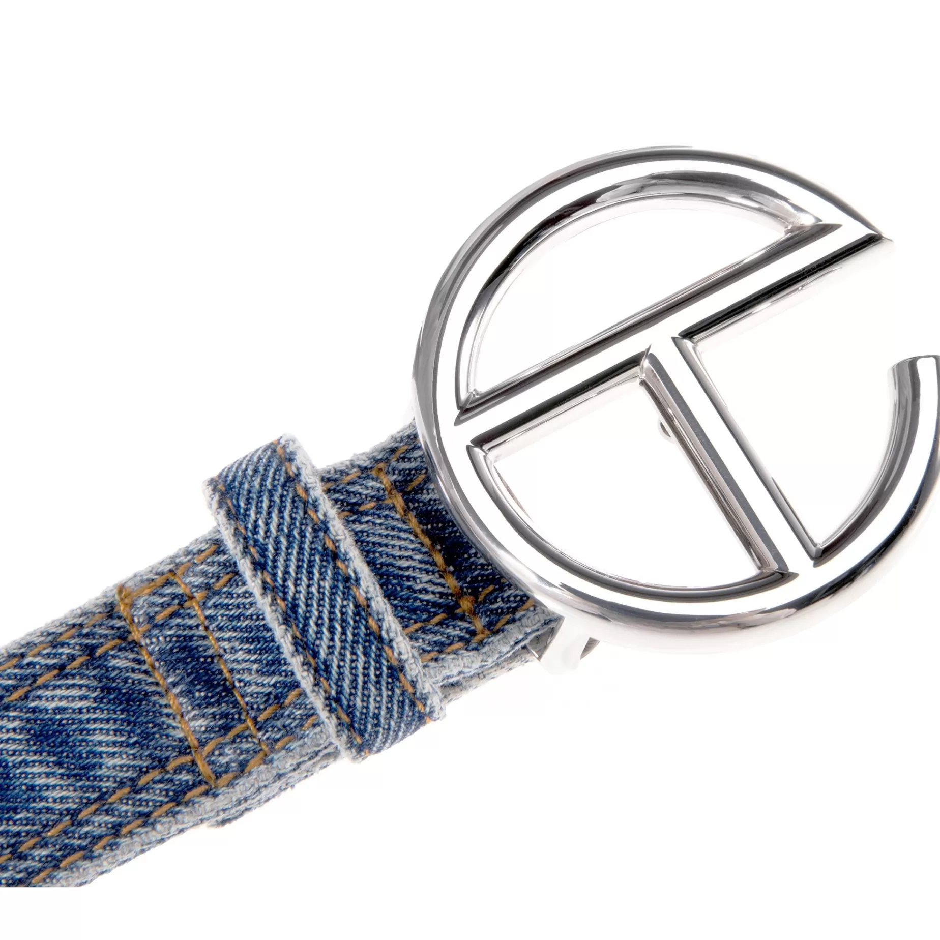 Denim Logo Belt - Blue^Telfar Online