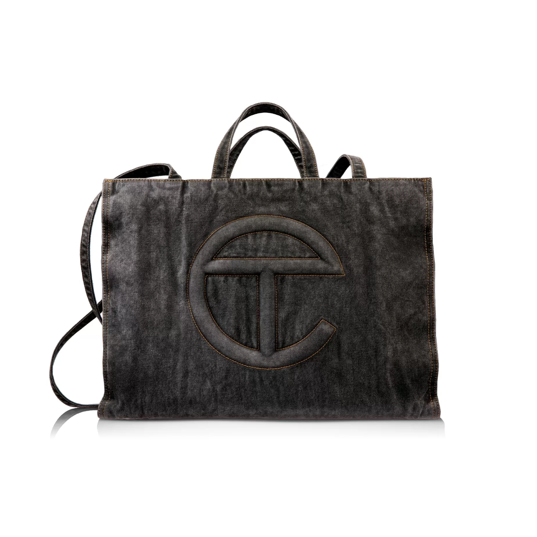 Large Denim Shopper - Black^Telfar Best Sale