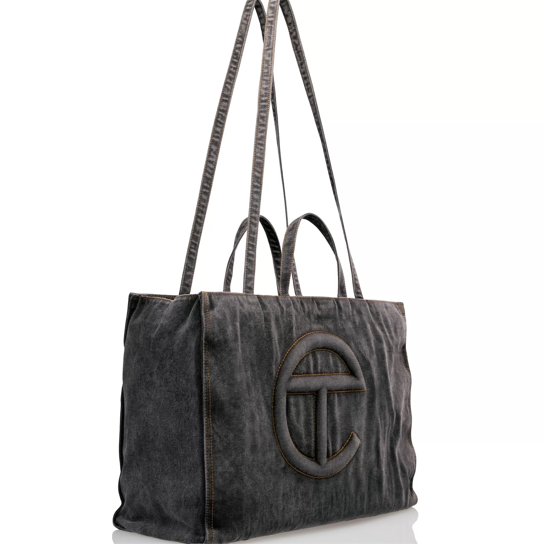 Large Denim Shopper - Black^Telfar Best Sale