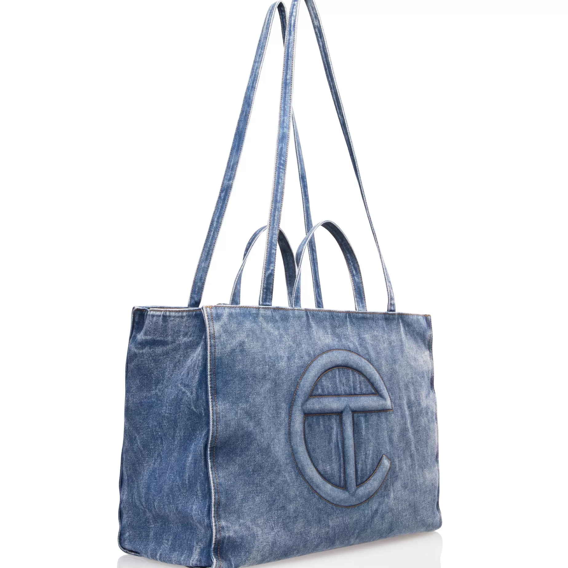 Large Denim Shopper - Blue^Telfar Fashion