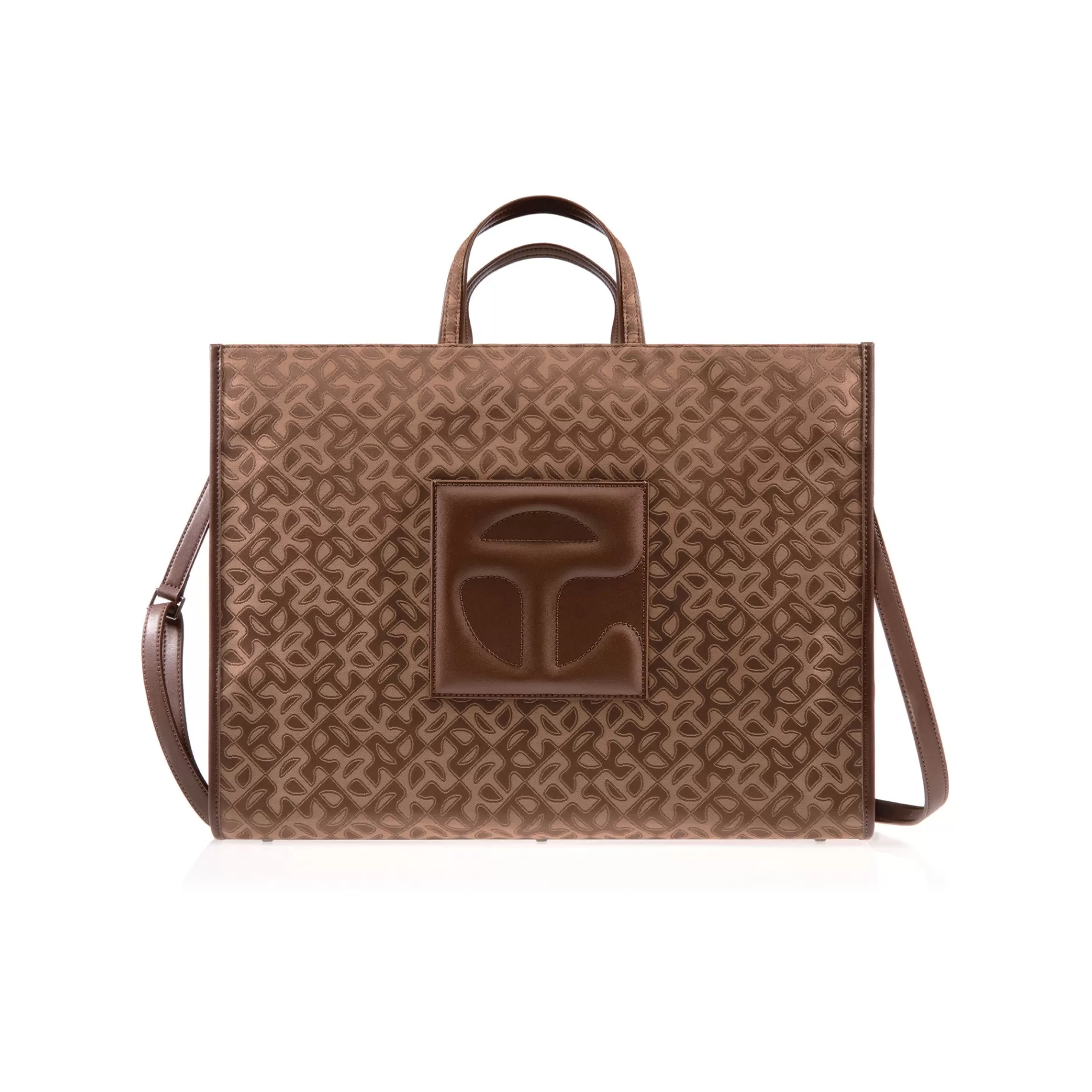 Large Jacquard Shopper - Chocolate Monogram^Telfar Shop