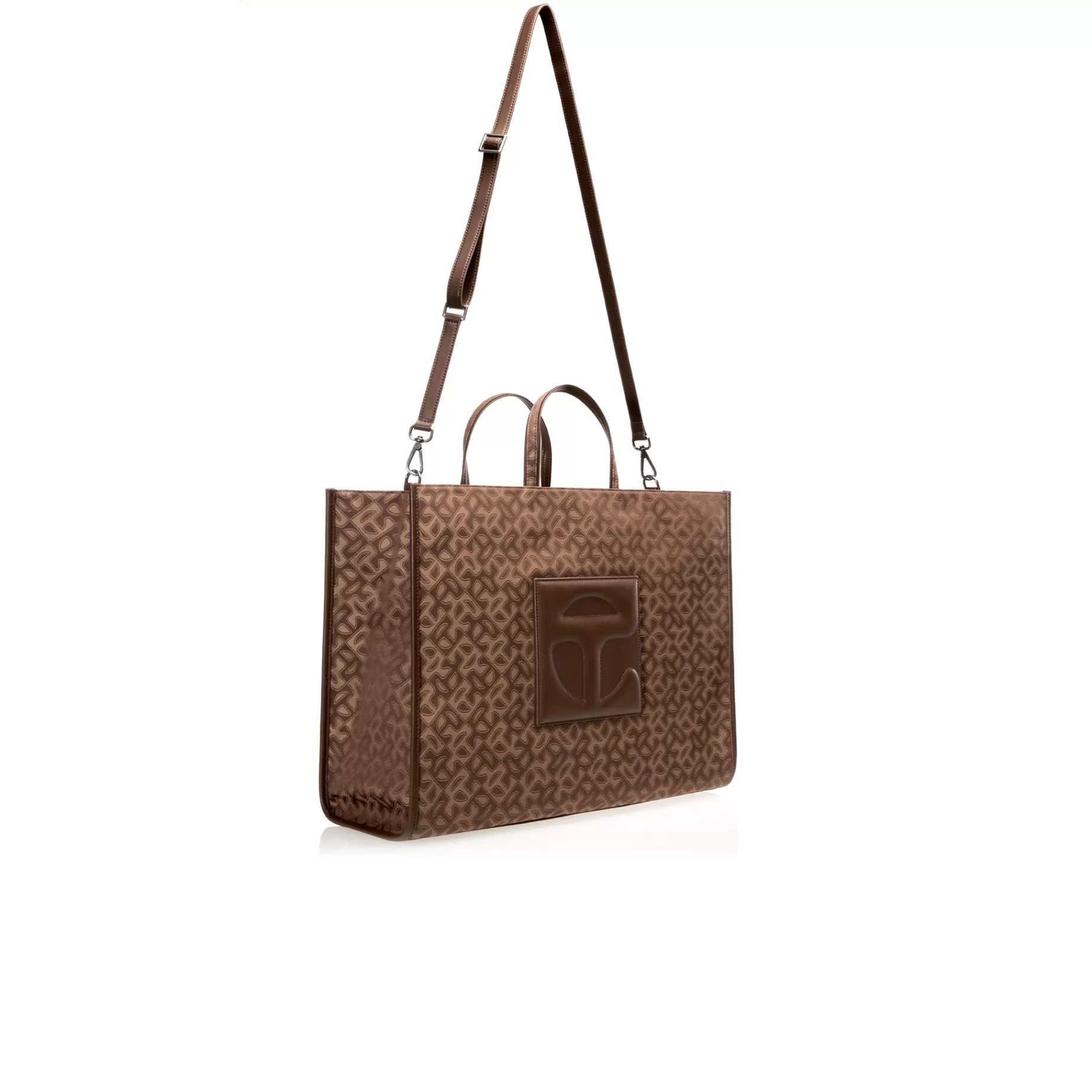 Large Jacquard Shopper - Chocolate Monogram^Telfar Shop