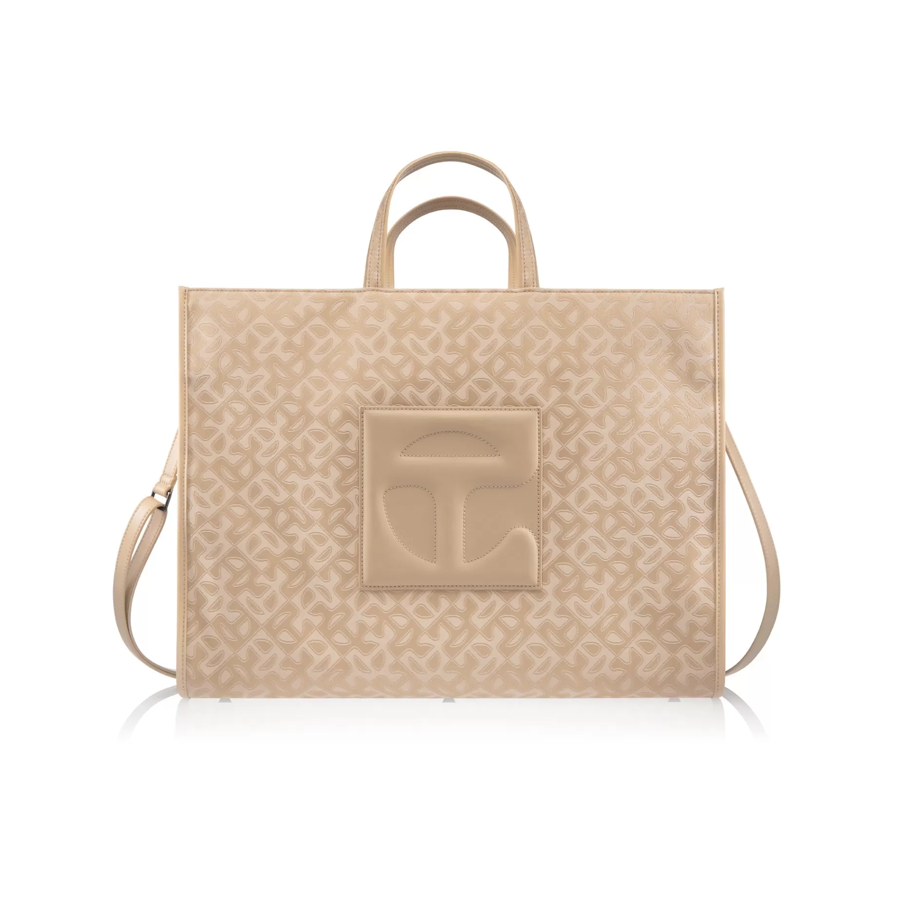 Large Jacquard Shopper - Cream Monogram^Telfar Cheap