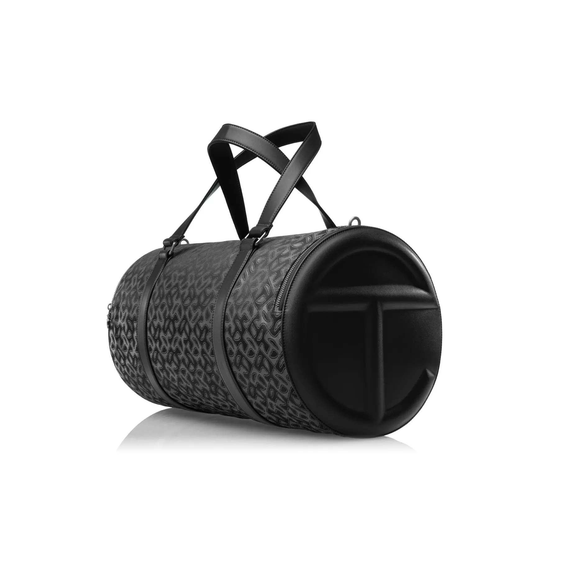 Large Jacquard Duffle - Black Monogram^Telfar Fashion