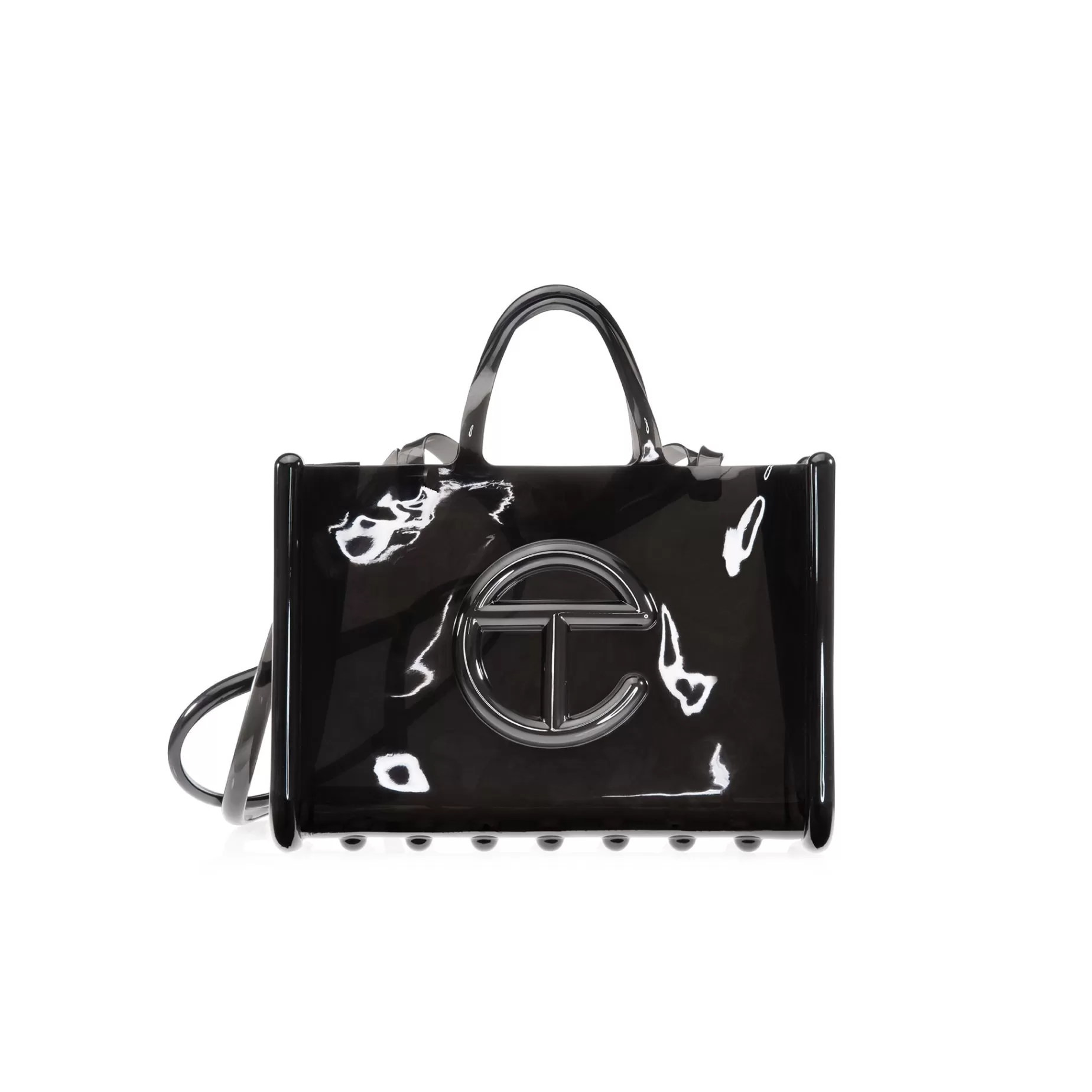 Large Jelly Shopper - Clear Black^Telfar Shop