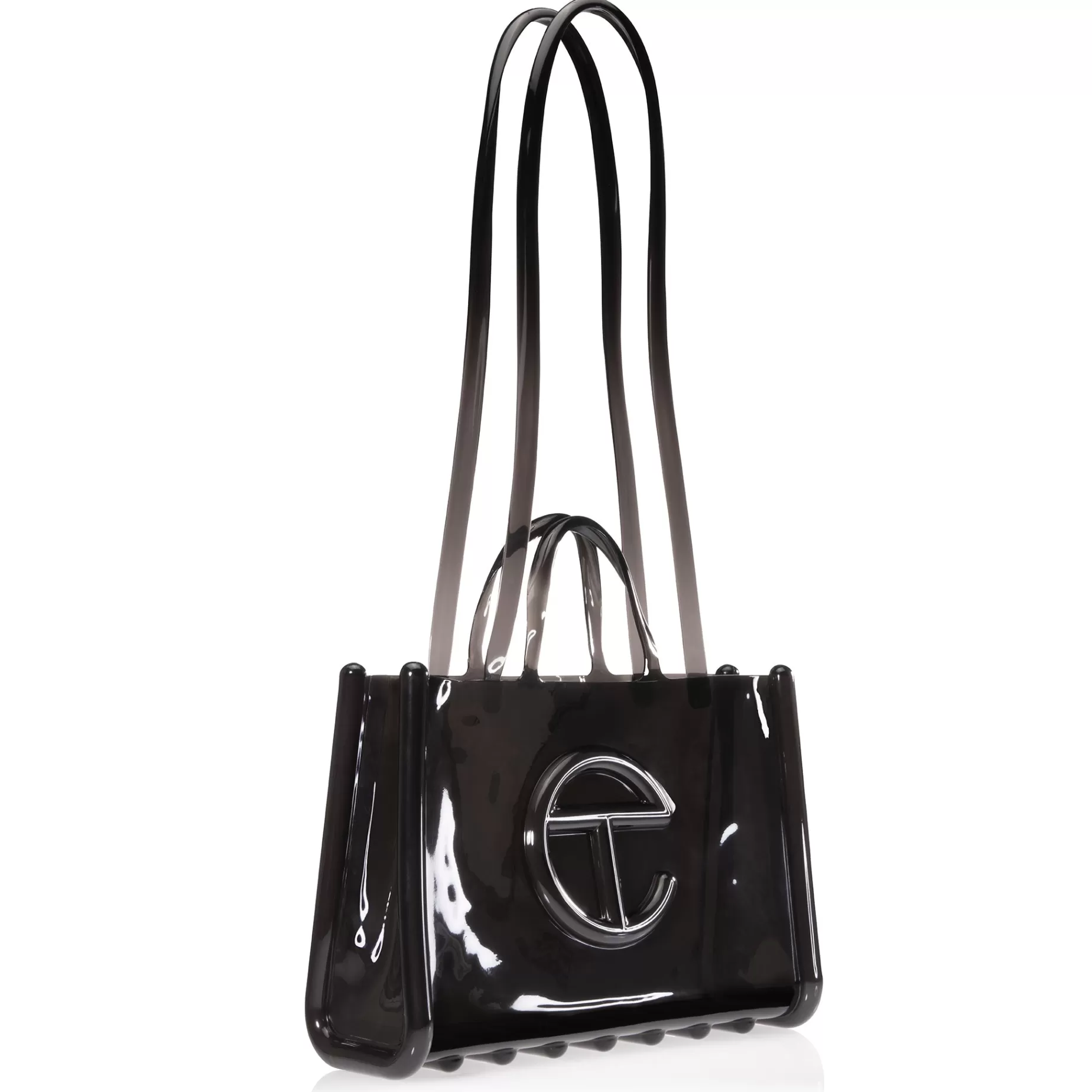 Large Jelly Shopper - Clear Black^Telfar Shop