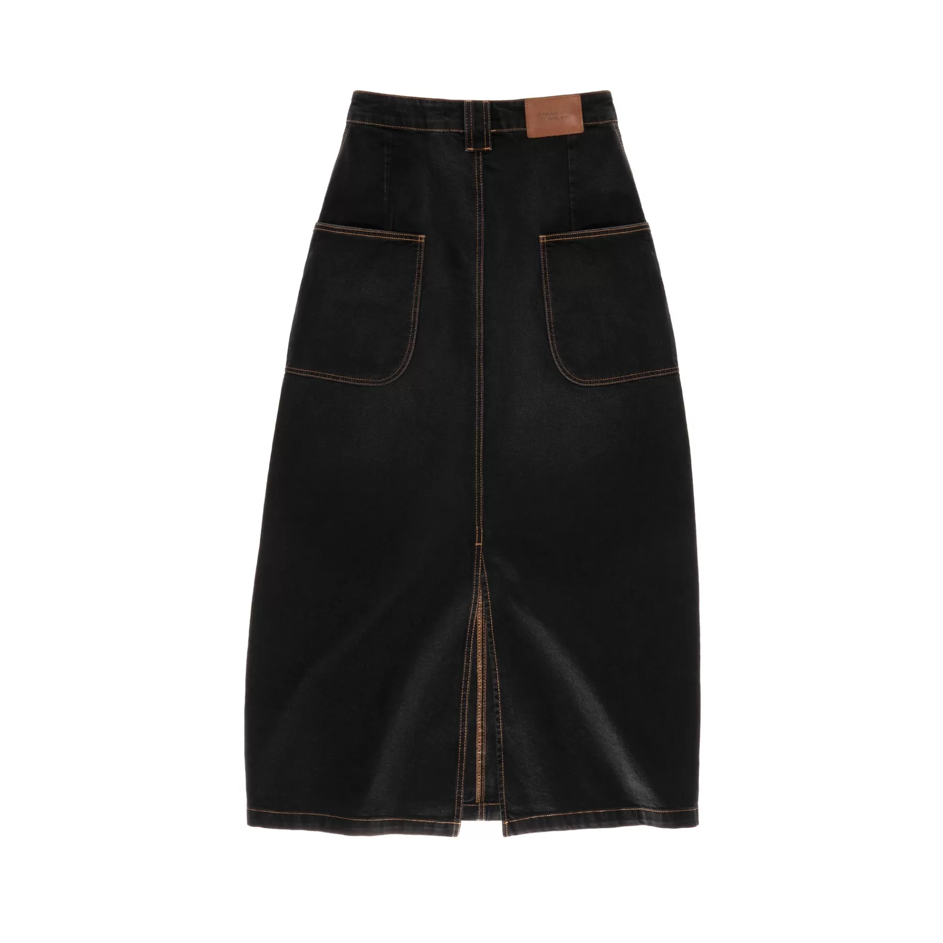 Long Jean Skirt - Black^Telfar Discount