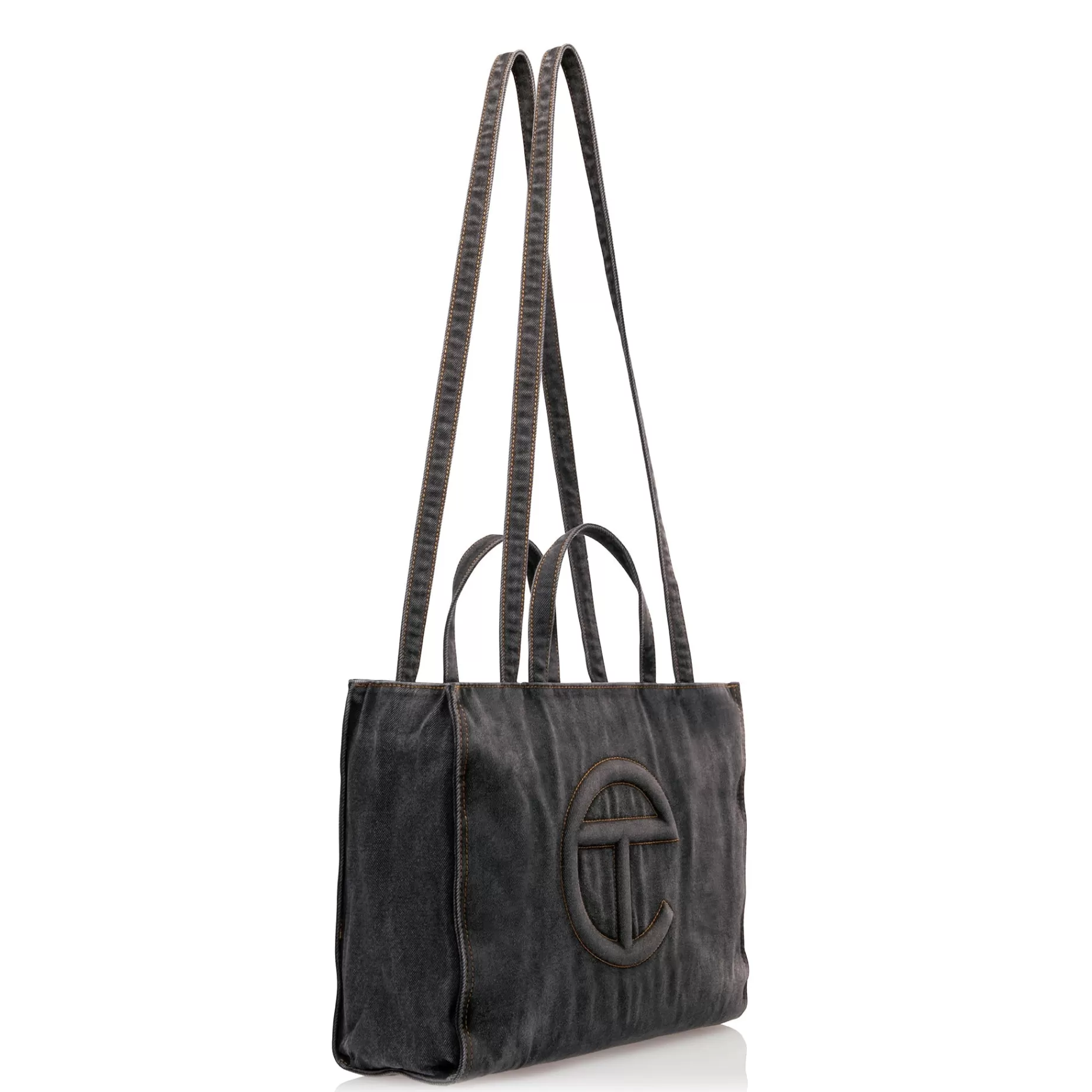 Medium Denim Shopper - Black^Telfar Clearance