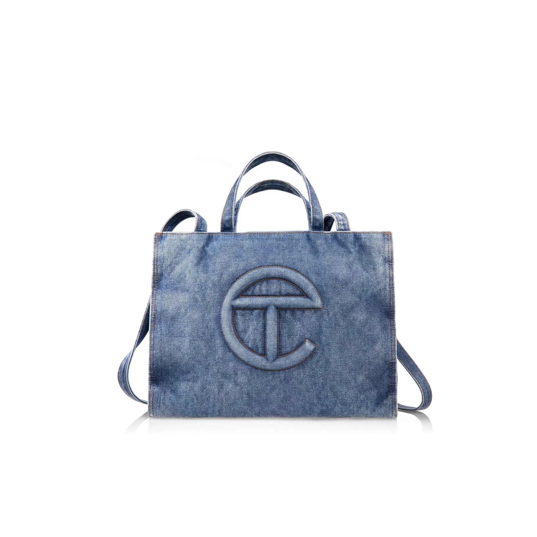 Medium Denim Shopper - Blue^Telfar Cheap