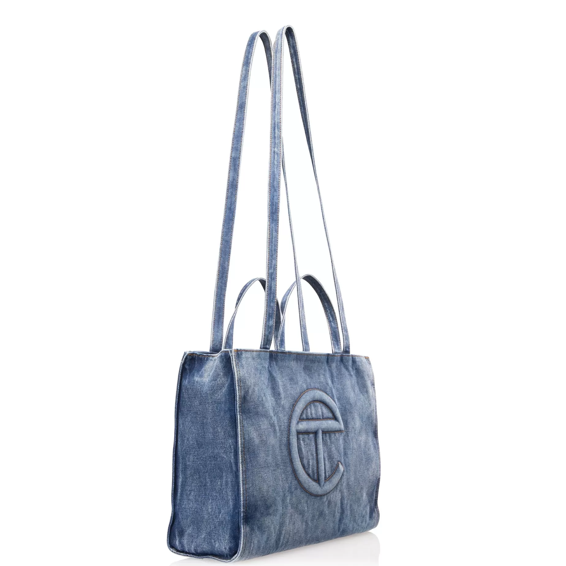 Medium Denim Shopper - Blue^Telfar Cheap