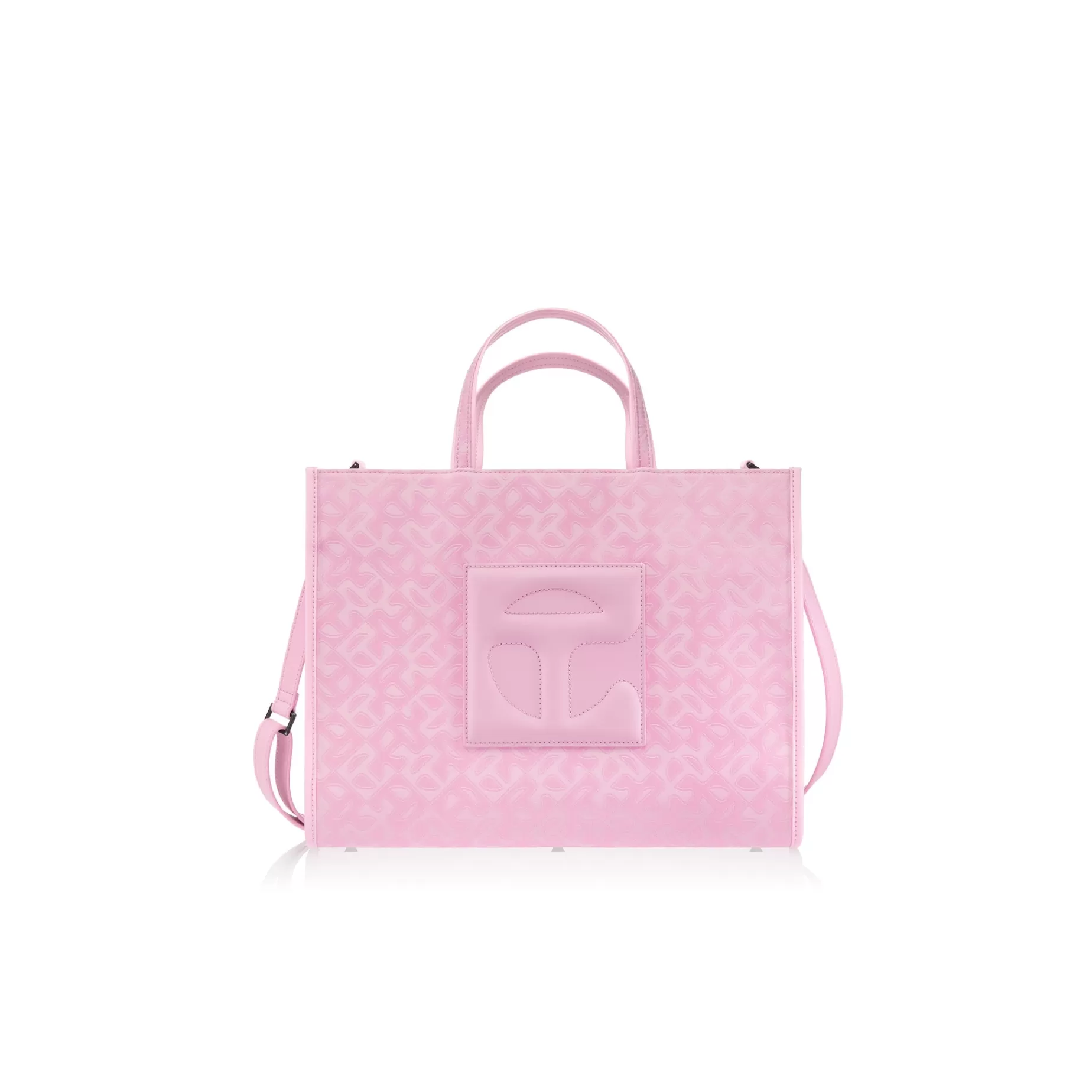 Medium Jacquard Shopper - Bubblegum Monogram^Telfar Hot