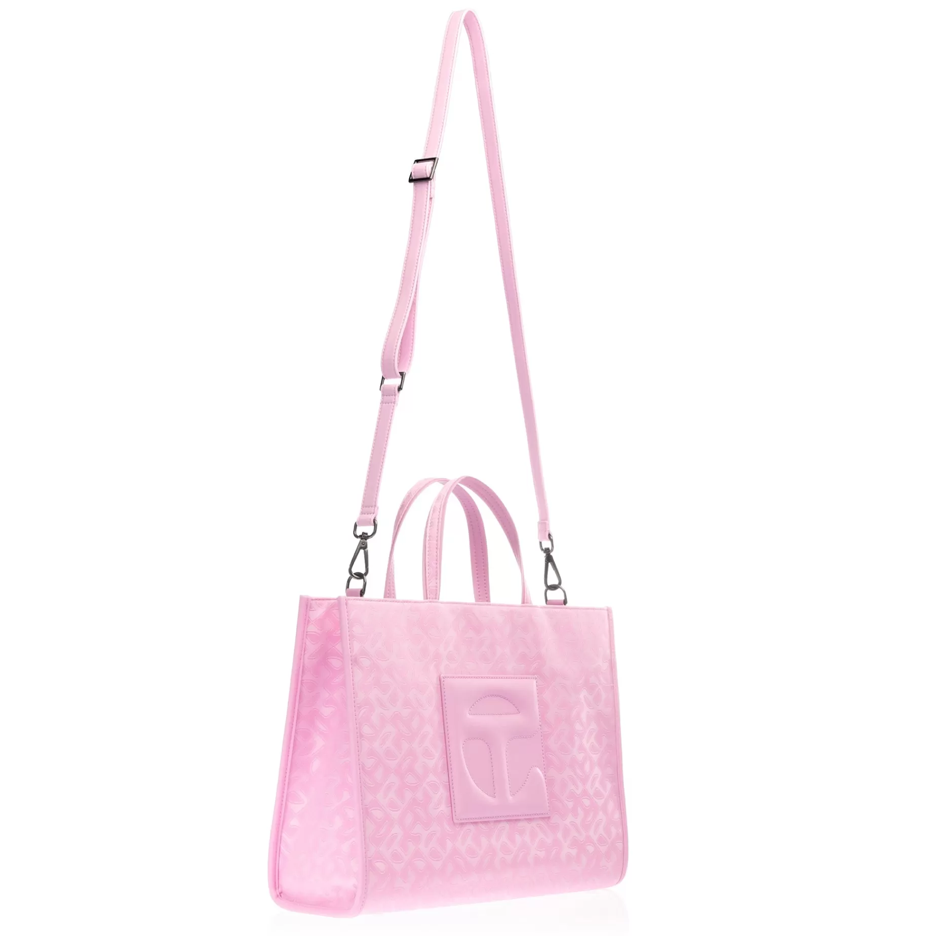 Medium Jacquard Shopper - Bubblegum Monogram^Telfar Hot