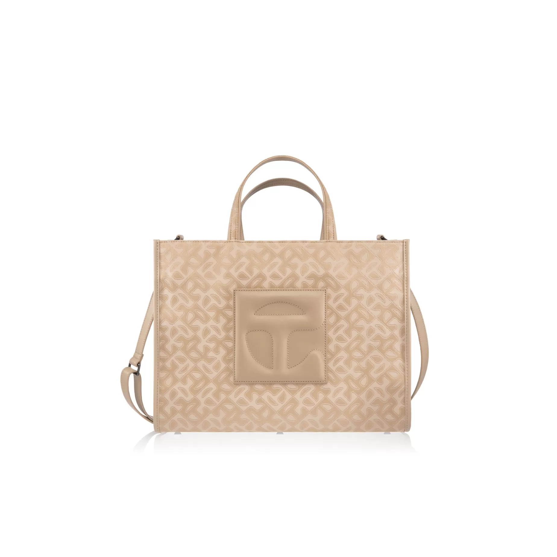 Medium Jacquard Shopper - Cream Monogram^Telfar Outlet