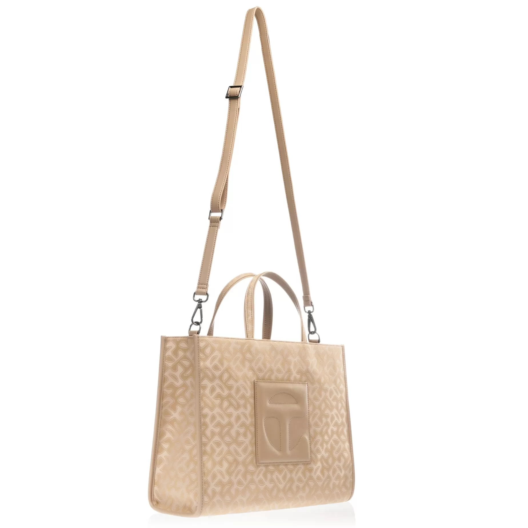 Medium Jacquard Shopper - Cream Monogram^Telfar Outlet