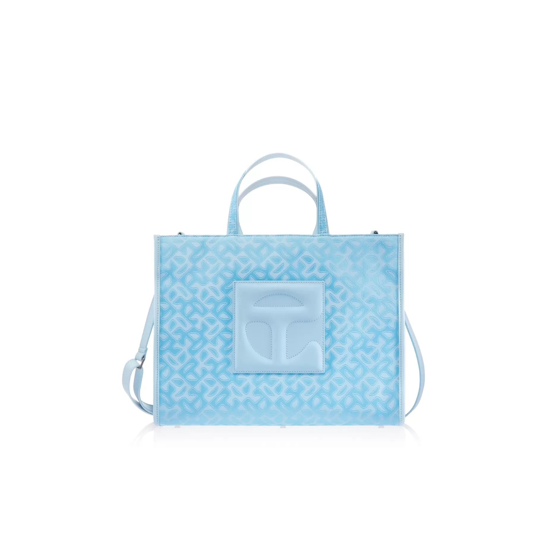 Medium Jacquard Shopper - Pool Blue Monogram^Telfar Clearance