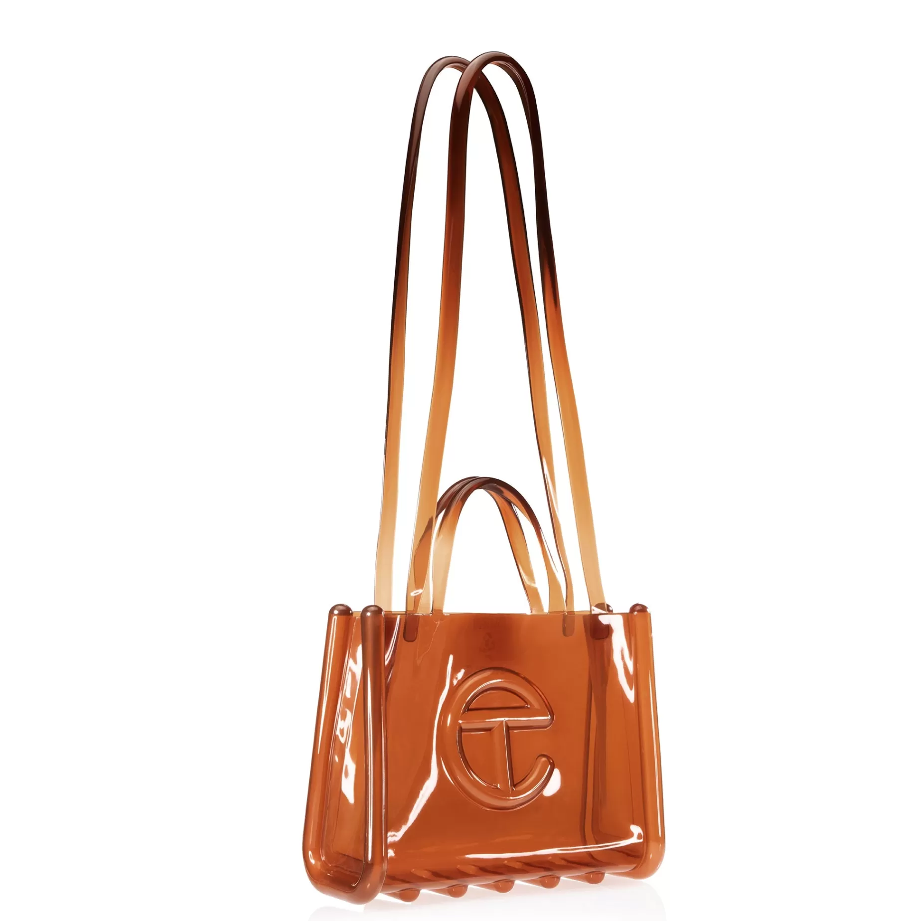 Medium Jelly Shopper - Clear Brown^Telfar New