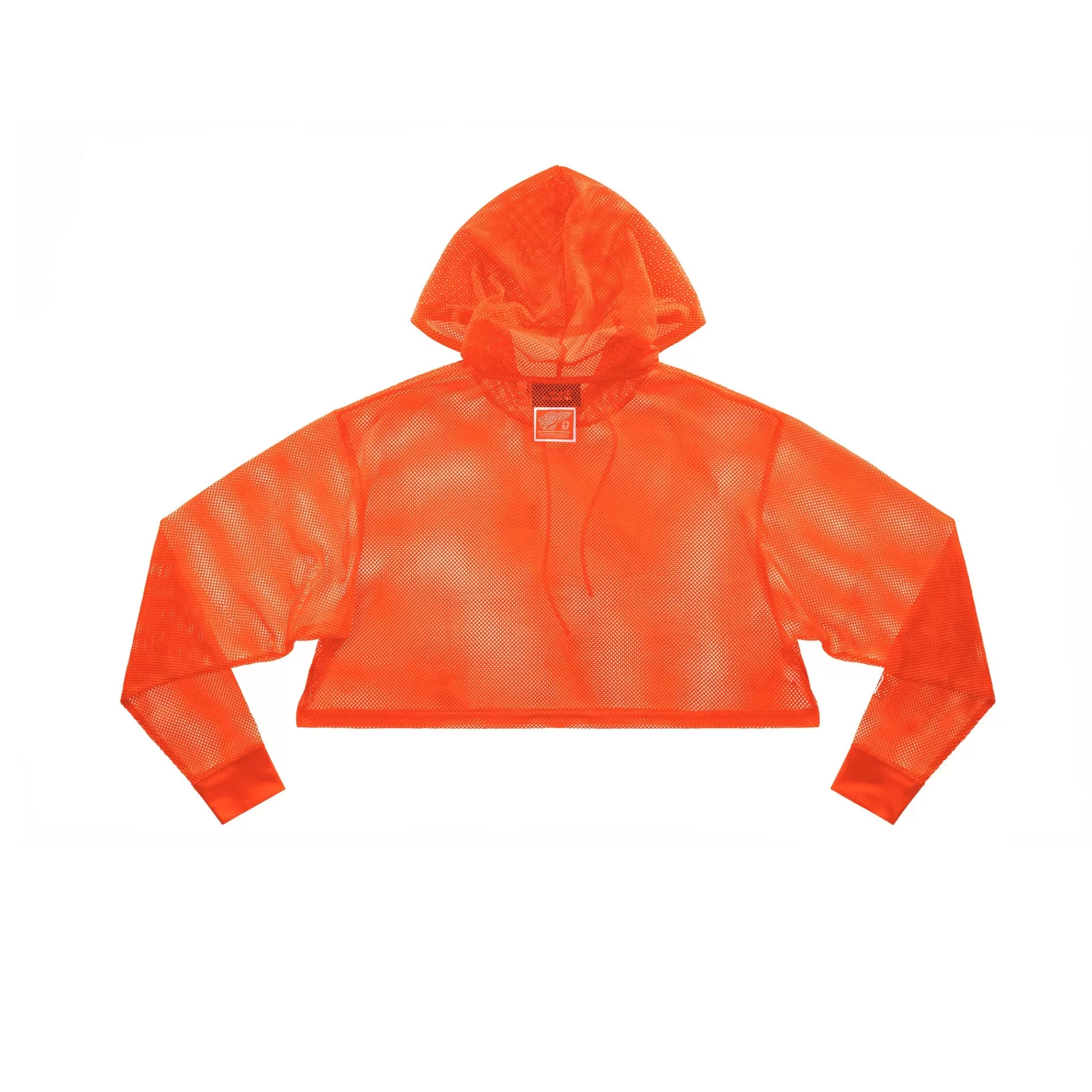 Mesh Crop Hoodie - Vivid Orange^Telfar Discount