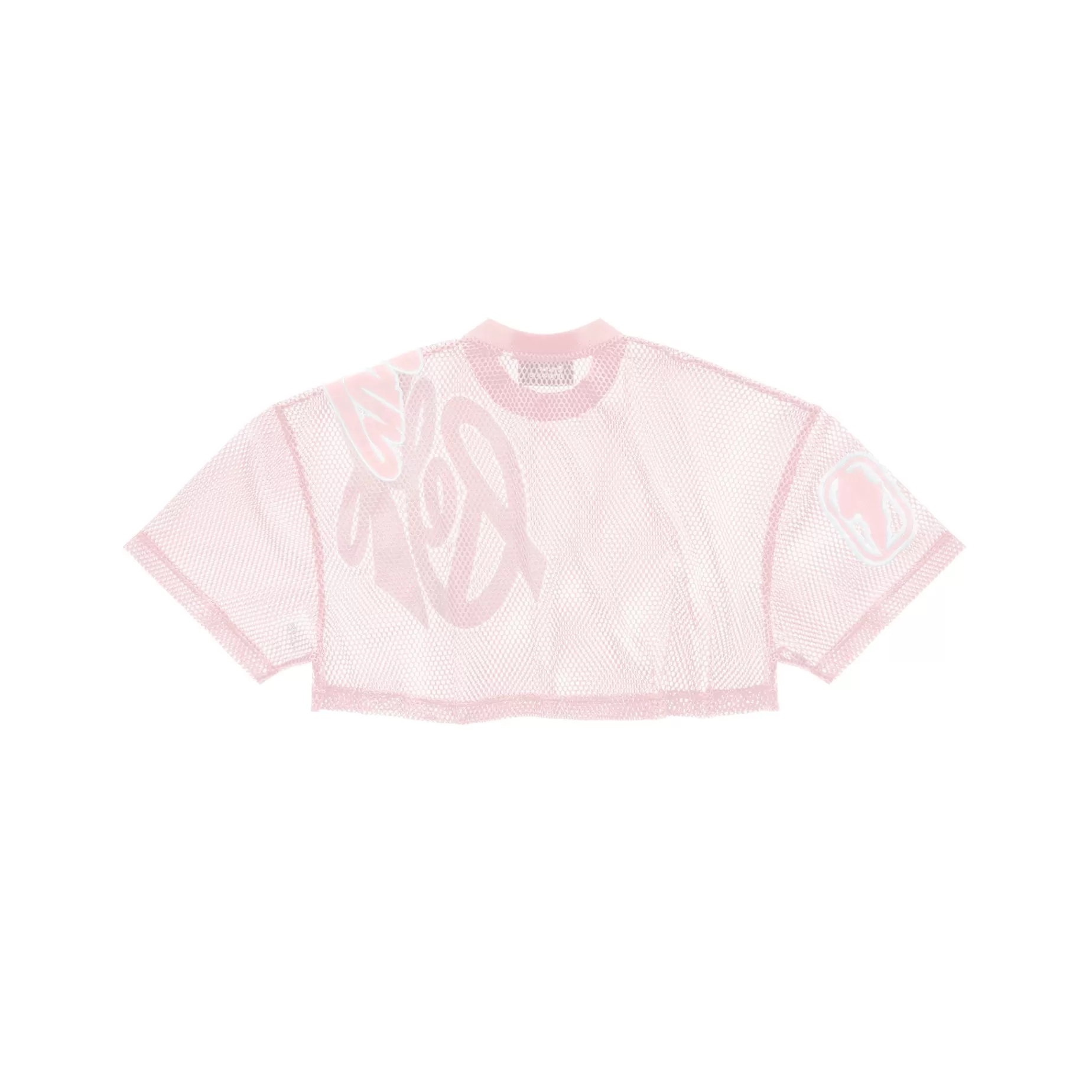 Mesh Cropped Box Ringer T - Soft Pink^Telfar Outlet