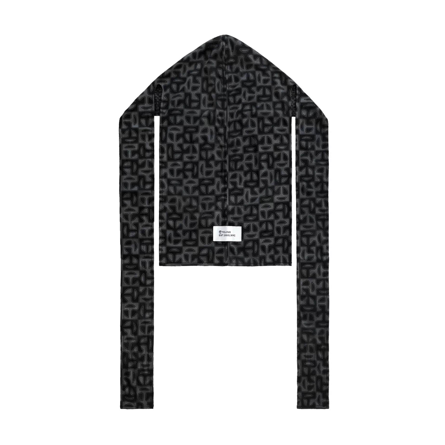 Monogram Print Durag - Black/Grey^Telfar Best