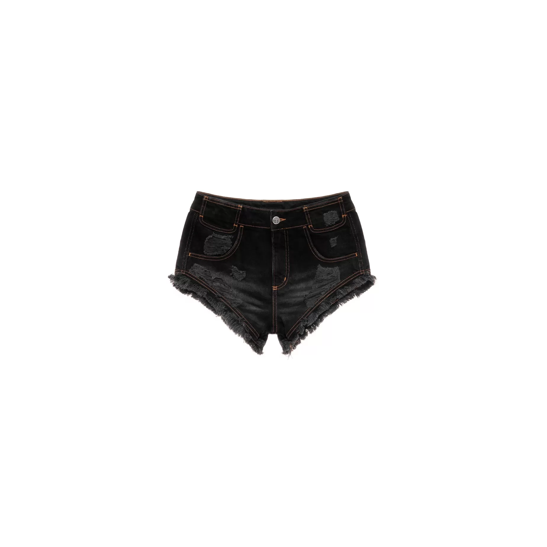 Poom Poom Jean Short - Distressed Black^Telfar Best