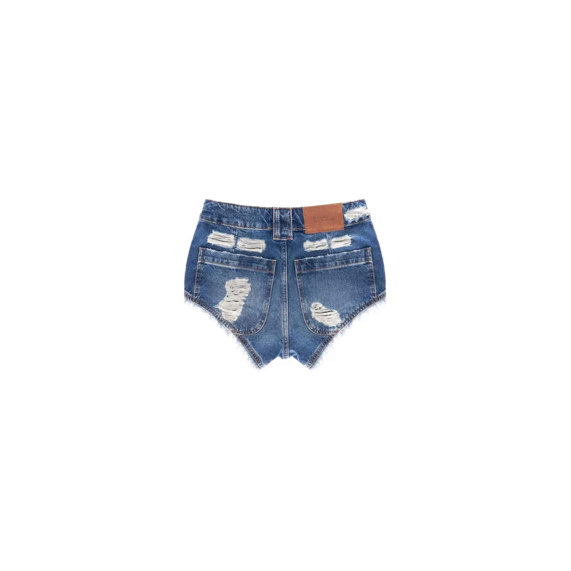 Poom Poom Jean Short - Distressed Blue^Telfar Best