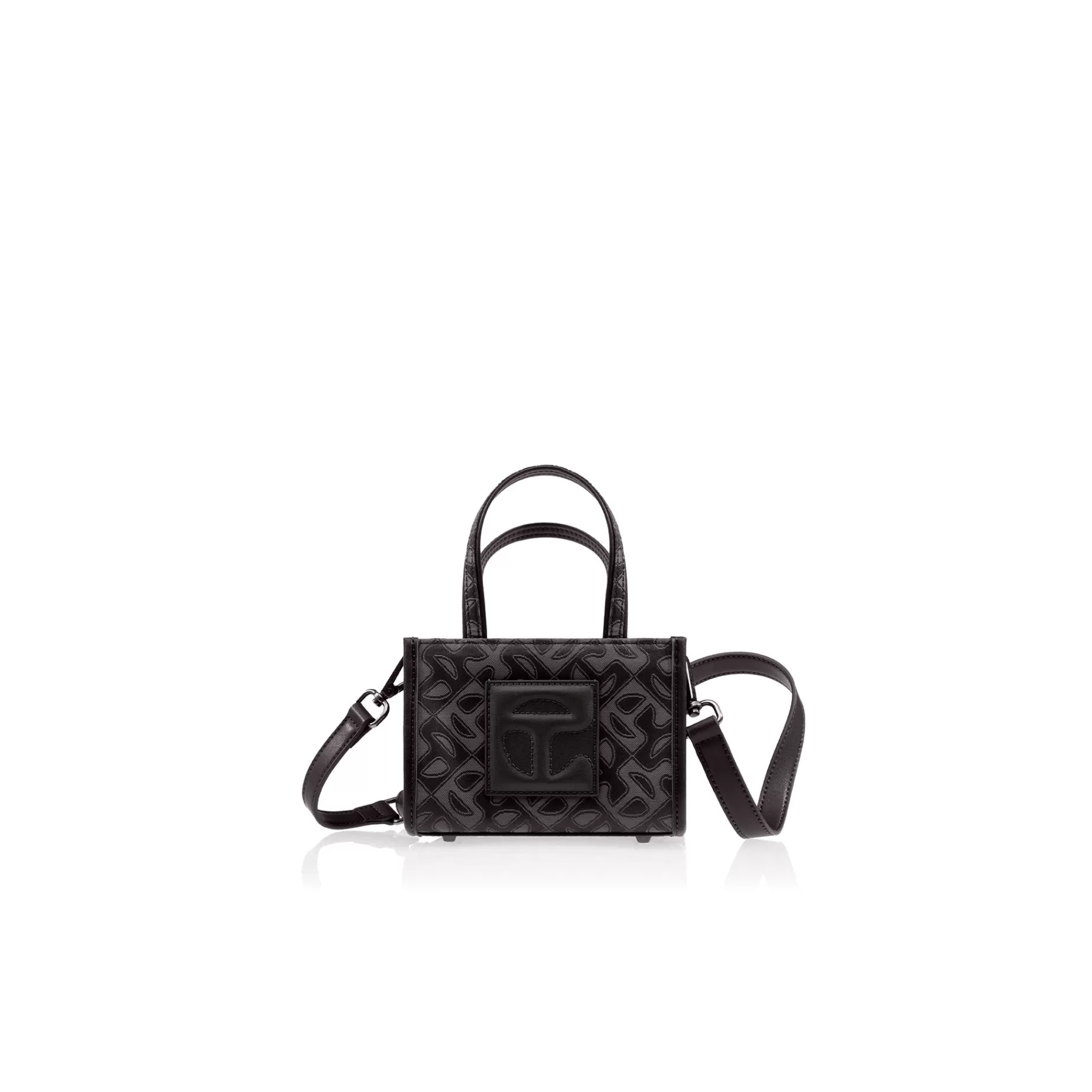 Small Jacquard Shopper - Black Monogram^Telfar Clearance