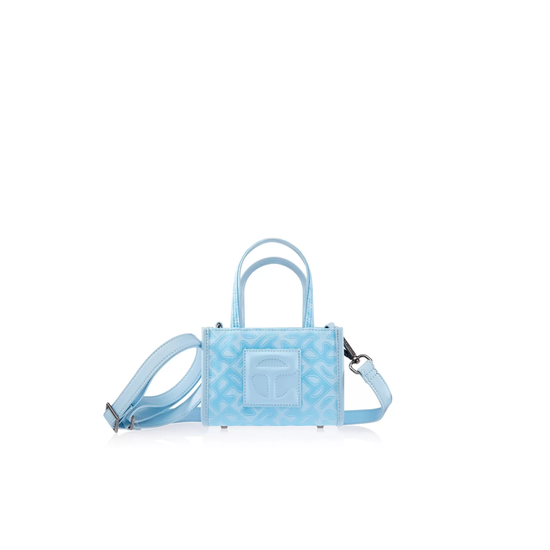 Small Jacquard Shopper - Pool Blue Monogram^Telfar Shop