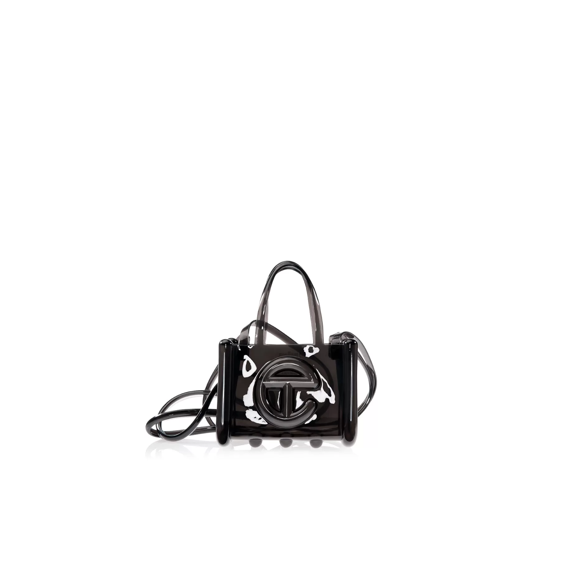 Small Jelly Shopper - Clear Black^Telfar Online