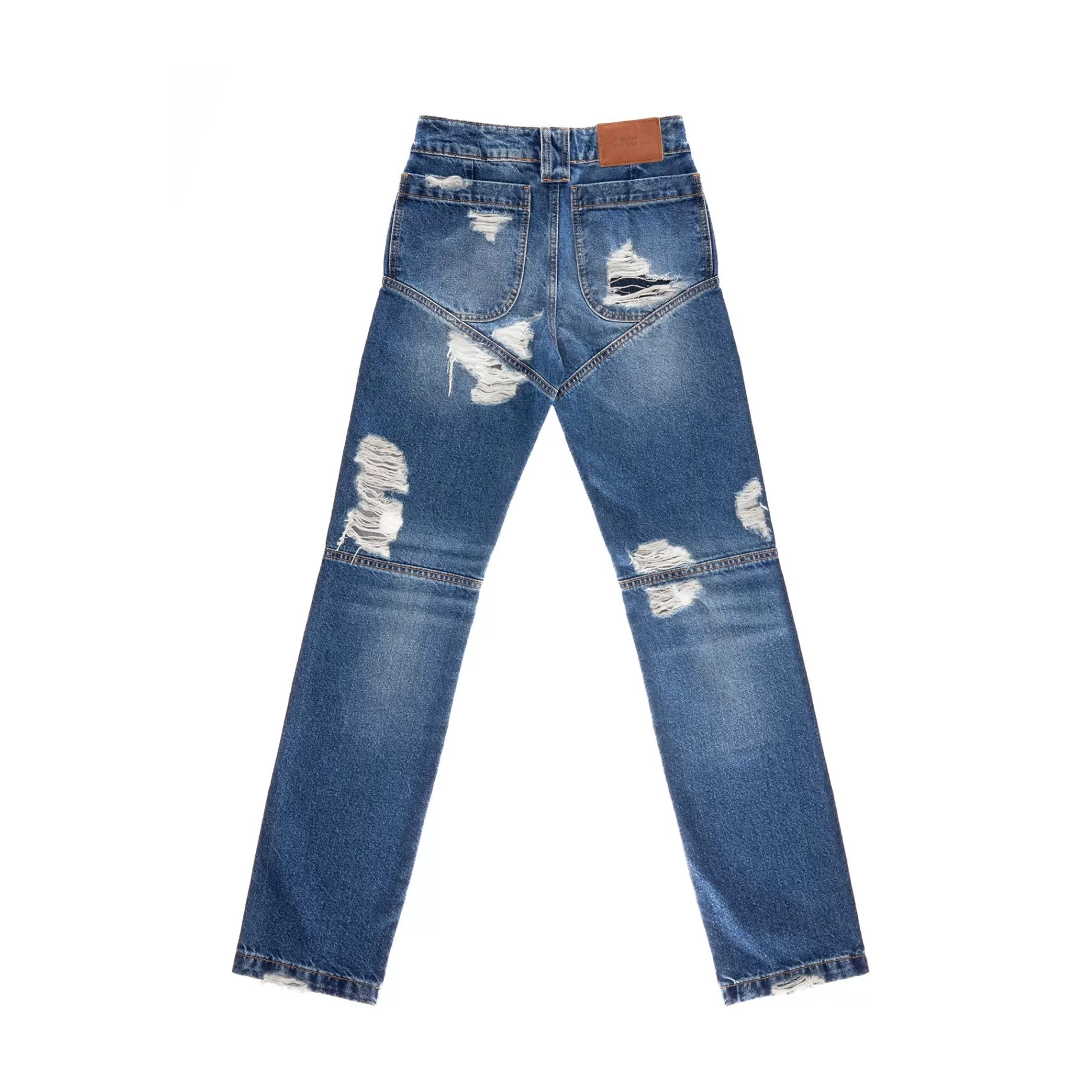 Straight Leg Jean - Distressed Blue^Telfar Outlet