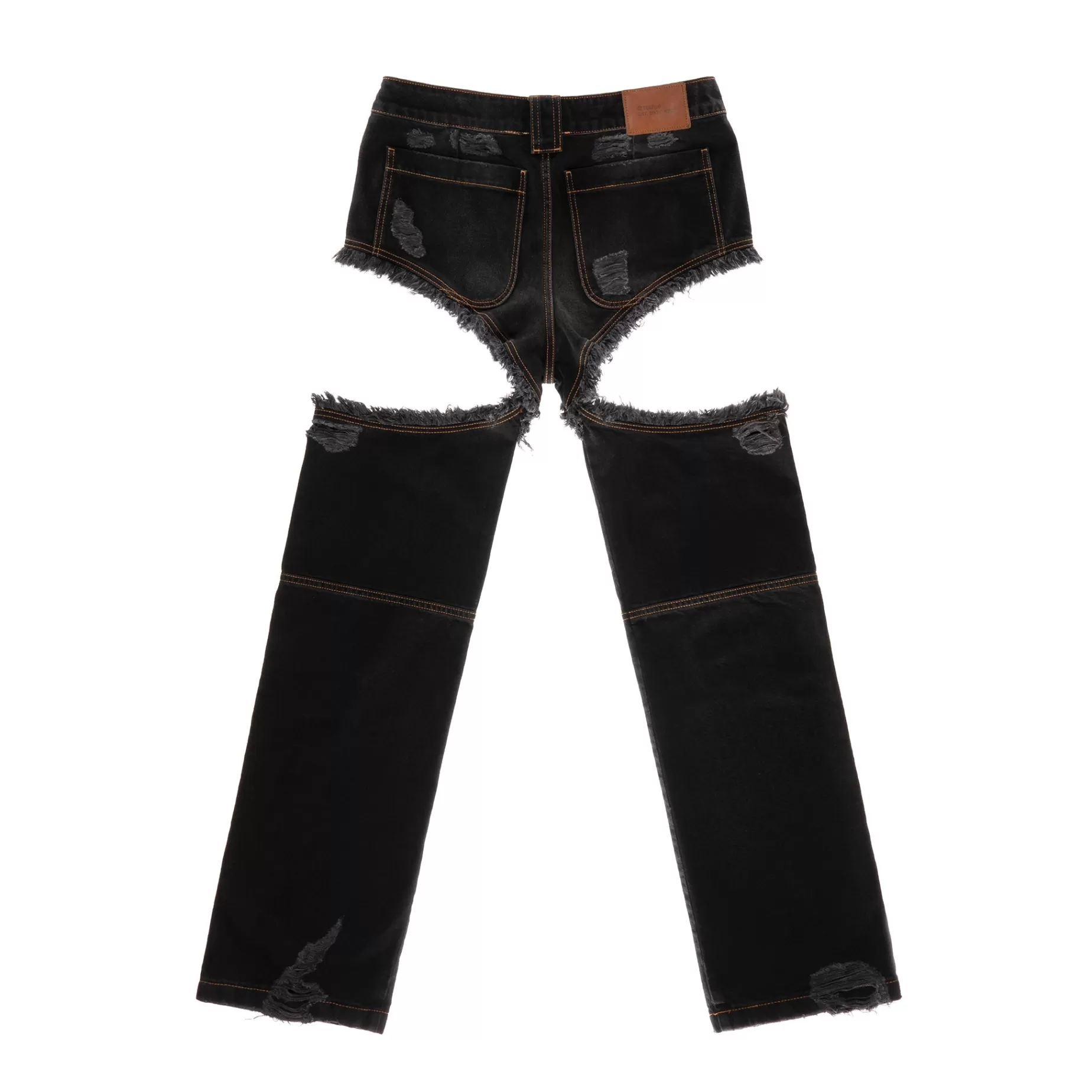 Thigh Hole Jean - Distressed Black^Telfar Cheap