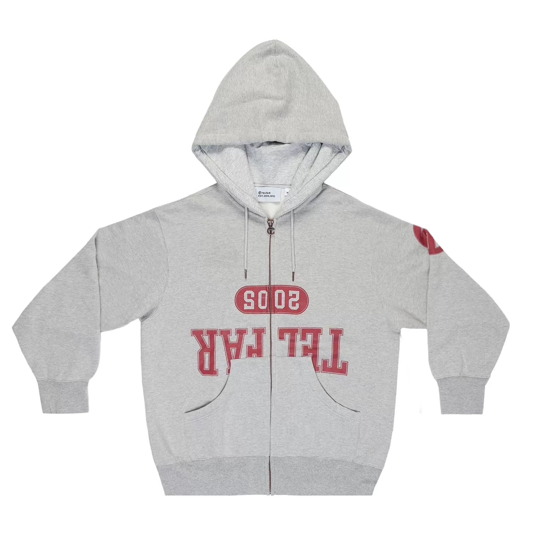 Zip-up Hoodie - Heather Grey^Telfar Discount